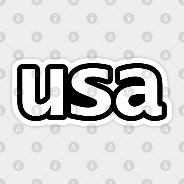 USA Typography Minimal White Text Sticker by ellenhenryart